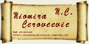 Miomira Cerovčević vizit kartica